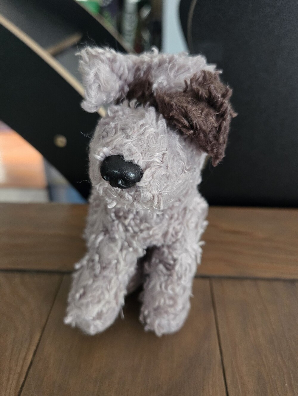 Ty Beanie Baby Fizzer Plush Dog Soft Light Gray Vintage 2007